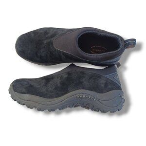 Merrell Womens Orbit Moc Shoes Sneakers Black Suede Slip On Comfort Size 9.5